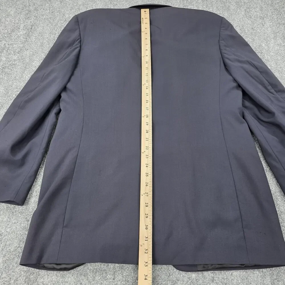 Brooks Brothers Blazer Mens 42L Blue Worsted Wool Two Button Suit Jacket USA